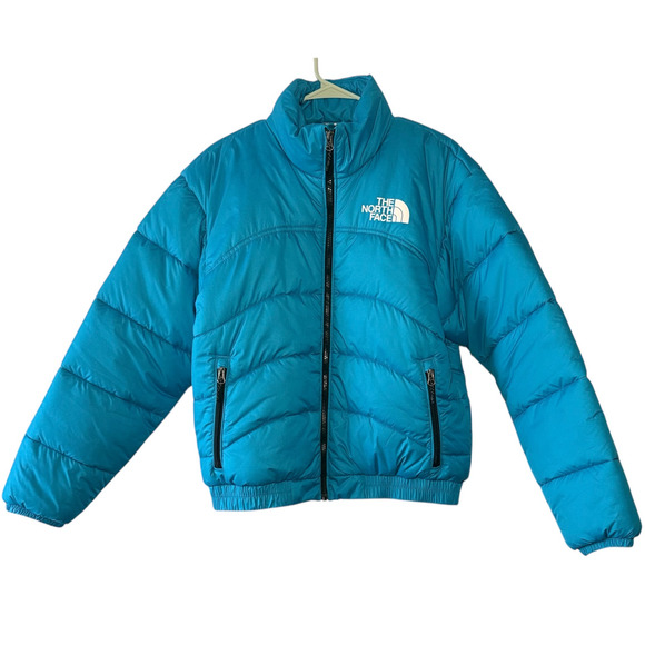 NORTH FACETNF 2000 PUFFER JACKET IN ACOUSTIC BLUEsize Medium